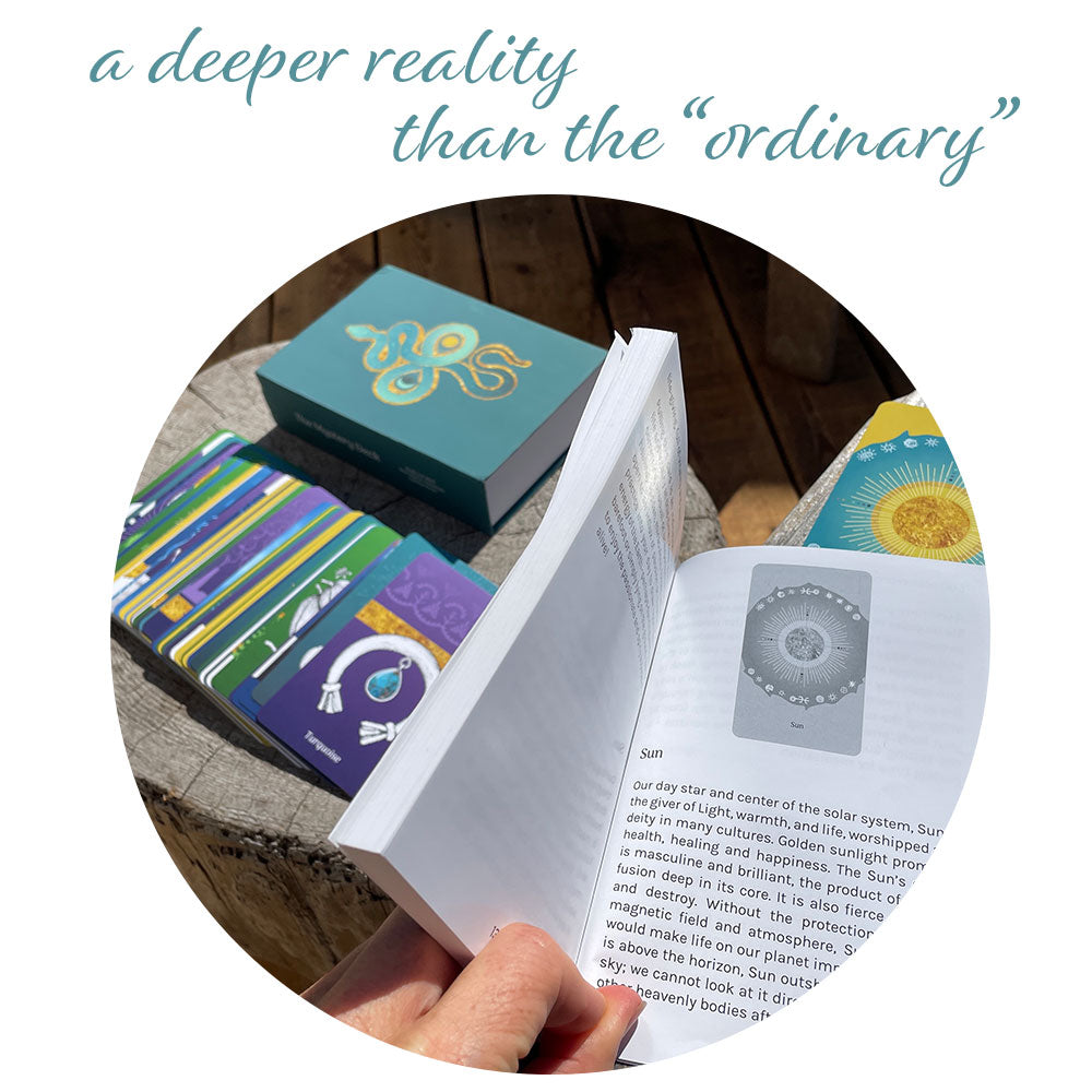 Guidebook included with oracle deck, offering straightforward insights without overwhelming the user with complex symbolism